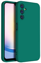 Kapa Matte Protective Lens Flexible Back Cover for Samsung Galaxy A25 | Slim Silicone with Soft Lining Shockproof Full Body Bumper Case (Green)