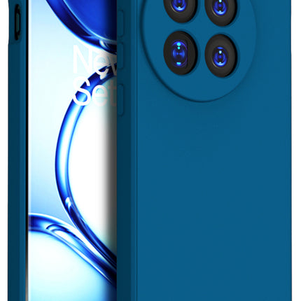 Kapa Matte Protective Lens Flexible Back Cover for OnePlus 12 | Slim Silicone with Soft Lining Shockproof Full Body Bumper Case (Blue)