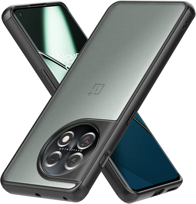 Kapa Shield Frosted Acrylic Back Shock Proof Case Cover for OnePlus 11 (Black) - Mobizang