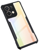 Kapa Beetle for Oppo Reno 8 Pro (5G) Back Case, [Military Grade] Shockproof Slim Hybrid Clear Back Cover (Black) - Mobizang