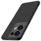 Kapa Soft Fabric Hybrid Protective Back Case Cover for Oppo Reno 8 PRO (5G) (Black) - Mobizang