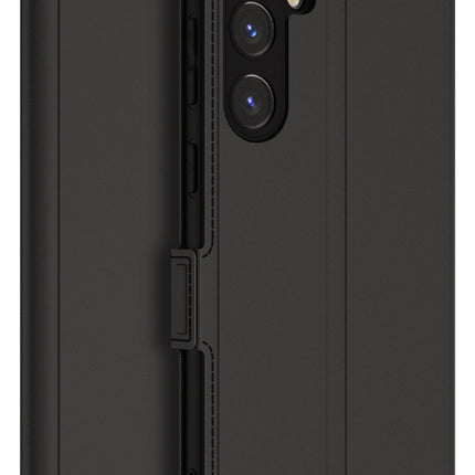 Kapa Noble Slim Magnetic Leather Flip Case Cover for Samsung Galaxy S24 | Card Holder Stand Leather Flip Wallet Case (Black) - Mobizang