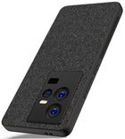 Kapa Soft Full Fabric Hybrid for IQOO 11 Back Cover | Shockproof Hybrid Slim Hard Anti Slip Back Case (Black)