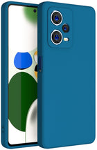 Kapa Matte Protective Lens Flexible Back Cover for Redmi Note 12 Pro Plus , Slim Silicone with Soft Lining Shockproof Full Body Bumper Case (Blue) - Mobizang