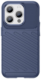 Kapa Thunder Protective Flexible Back Cover for Apple iPhone 15 Pro Max | Slim Anti Slip Rugged TPU Shockproof Full Body Bumper Case (Blue)