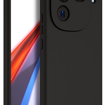 Kapa Matte Protective Lens Flexible Back Cover for Iqoo 12 (5G) | Slim Silicone with Soft Lining Shockproof Full Body Bumper Case (Black)