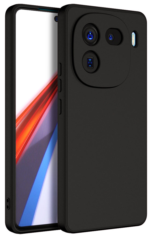 Kapa Matte Protective Lens Flexible Back Cover for Iqoo 12 (5G) | Slim Silicone with Soft Lining Shockproof Full Body Bumper Case (Black)