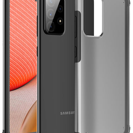 Shield Frosted Acrylic Back Shock Proof Case Cover for Samsung Galaxy A33 (5G) (Black) - Mobizang