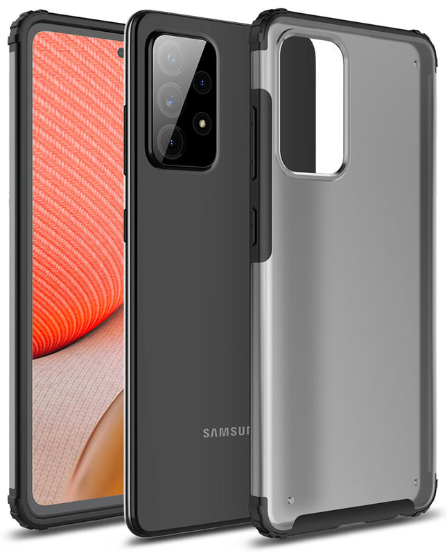 Shield Frosted Acrylic Back Shock Proof Case Cover for Samsung Galaxy A33 (5G) (Black) - Mobizang