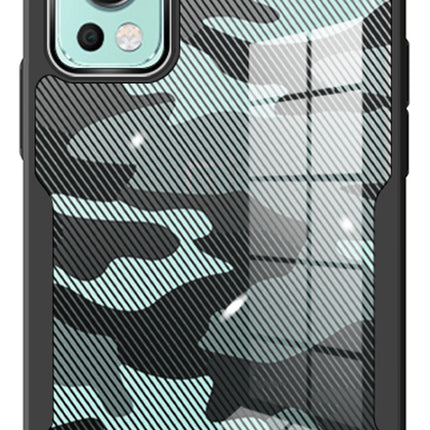 Kapa Beetle Camouflage V2 for OnePlus Nord 2 Back Cover , [Military Grade] Shockproof Slim Camera Ring Hybrid Case (Black)