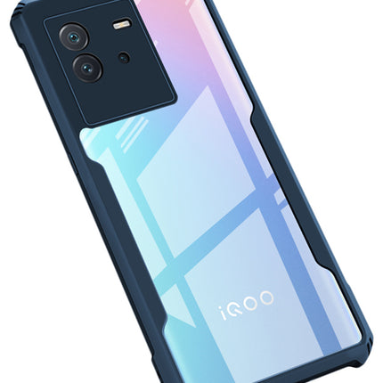 Kapa Beetle for IQOO NEO 6 (5G) Back Case, [Military Grade] Shockproof Slim Hybrid Clear Back Cover (Blue)