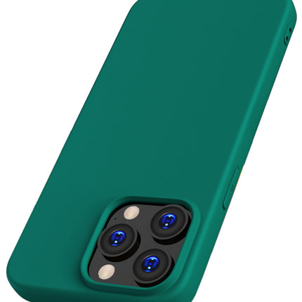 Kapa Matte Protective Lens Flexible Back Cover for Apple iPhone 15 Pro Max | Slim Silicone with Soft Lining Shockproof Full Body Bumper Case (Green)