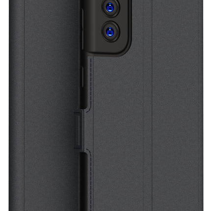 Kapa Noble Slim Magnetic Leather Flip Case Cover for Samsung Galaxy S21 FE (Black)