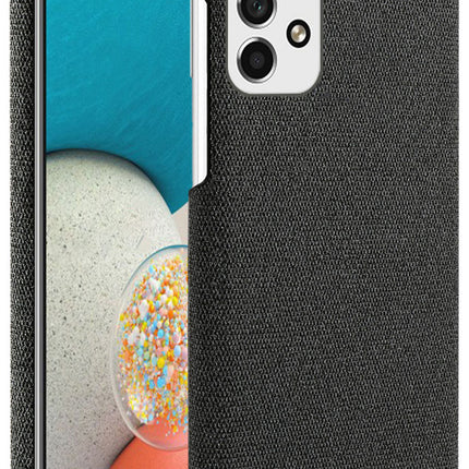 Kapa Woven Soft Fabric Case for Samsung Galaxy A73 (5G) Back Cover, Shock Protection Slim Hard Anti Slip Back Cover (Black)