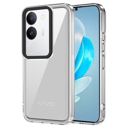 Kapa Warrior Acrylic Clear Back Cover For Vivo V29 (5G) / Vivo V29 Pro (5G) | Slim Shockproof [Military Grade Protection] Hybrid Bumper Case (Transparent Sides) - Mobizang
