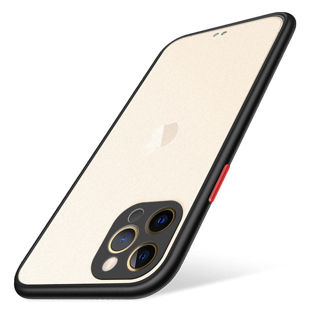 Paper Thin Back Cover For Apple iPhone 12 Pro Max (6.7) , Super Slim Matte Translucent Full Protection Back Case (Black) - Mobizang