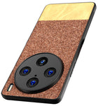 Kapa Soft Fabric & Leather Hybrid Protective Back Cover for Vivo X100 Pro | Shockproof Slim Hard Anti Slip Back Case (Brown)