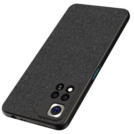 Soft Full Fabric Protective Back Case Cover for Xiaomi 11i HyperCharge (Black) - Mobizang