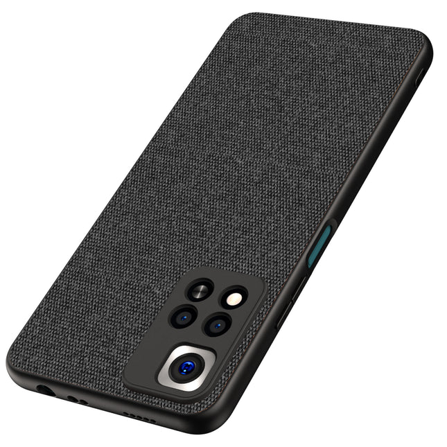 Soft Full Fabric Protective Back Case Cover for Xiaomi 11i HyperCharge (Black) - Mobizang
