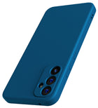 Kapa Matte Lens Protective Flexible Back Cover for Samsung Galaxy A54 (5G) | Slim Silicone with Soft Lining Shockproof Full Body Bumper Case (Blue)
