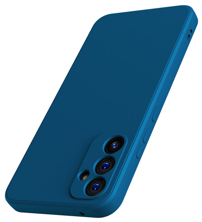 Kapa Matte Lens Protective Flexible Back Cover for Samsung Galaxy A54 (5G) | Slim Silicone with Soft Lining Shockproof Full Body Bumper Case (Blue)