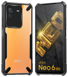 Kapa Bull Back Cover for IQOO Neo 6 (5G) , [Military Grade Protection] Shock Proof Slim Hybrid Bumper Case (Black)