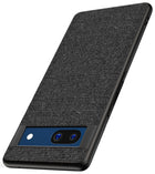 Kapa Soft Full Fabric Protective Back Case Cover for Google Pixel 7A | Shockproof Slim Hard Anti Slip Back Case (Black)