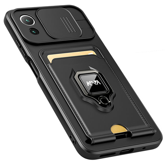 Kapa Bisen Back Cover for Xiaomi Mi 11 Lite , Shockproof Slim Bumper Back Case (Black)
