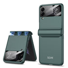 Kapa Ultra Thin Back Cover for Galaxy Z Flip3 / Z Flip 3 , Magnetic Hinge Protection and Inbuilt Glass Window Protection (Green)