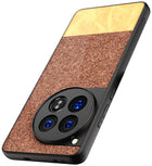 Kapa Soft Fabric & Leather Hybrid Protective Back Cover for OnePlus 12 | Shockproof Slim Hard Anti Slip Back Case (Brown) - Mobizang