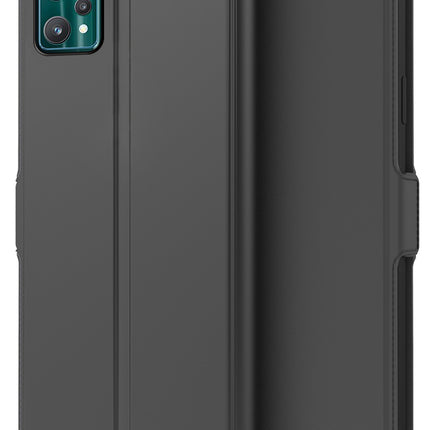 Noble Slim Flip Cover for Realme 9 Pro , Magnetic and Card Holder Stand Leather Flip Wallet Case (Black)