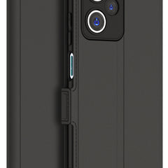 Kapa Noble Slim Magnetic Leather Flip Case Cover for Poco X5 PRO | Card Holder Stand Leather Flip Wallet Case (Black) - Mobizang