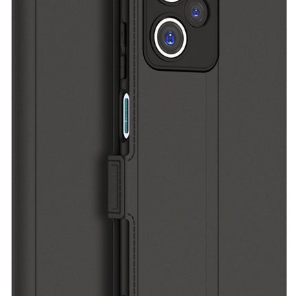 Kapa Noble Slim Magnetic Leather Flip Case Cover for Poco X5 PRO | Card Holder Stand Leather Flip Wallet Case (Black) - Mobizang