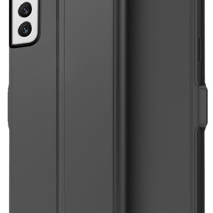 Noble Slim Flip Cover for Samsung Galaxy S22 Plus , Magnetic and Card Holder Stand Leather Flip Wallet Case (Black) - Mobizang