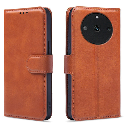 Kapa Prime Slim Magnetic Flip Cover for Realme 11 Pro | PU Leather Shockproof Folio Case with Card Holders RFID Blocking Kickstand (Brown)