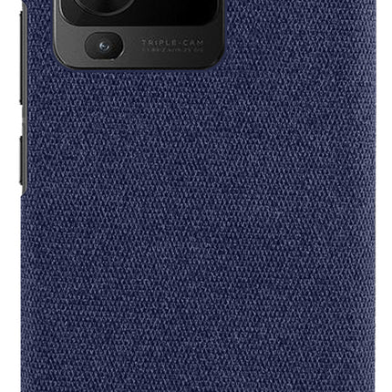 Kapa Woven Soft Fabric Case for VIVO V25 PRO (5G) Back Cover, Shock Protection Slim Hard Anti Slip Back Cover (Blue)