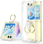 Kapa Clear Airbag Ring Back Case for Samsung Galaxy Flip5 / Z Flip 5 ,Transparent Shockproof Slim Hard Protective Cover (Clear)