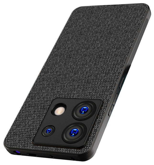 Kapa Soft Full Fabric Protective Back Case Cover for Redmi Note 13 PRO | Shockproof Slim Hard Anti Slip Back Case (Black)