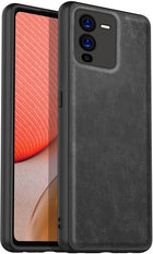 Kapa Tux Back Case for Vivo V25 Pro ,Slim Leather Case with Shockproof Back Cover (Black)