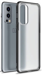 Shield Frosted Acrylic Back Shock Proof Case Cover for OnePlus Nord 2 (5G) /One PlusNord 2  (5G) (Black)