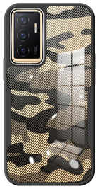 Kapa Beetle Camouflage V2 for Vivo V23E (5G) Back Cover , [Military Grade] Shockproof Slim Camera Ring Hybrid Case (Black)