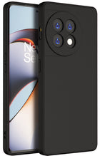 Kapa Matte Protective Lens Flexible Back Cover for OnePlus 11R | Slim Silicone with Soft Lining Shockproof Full Body Bumper Case (Black)