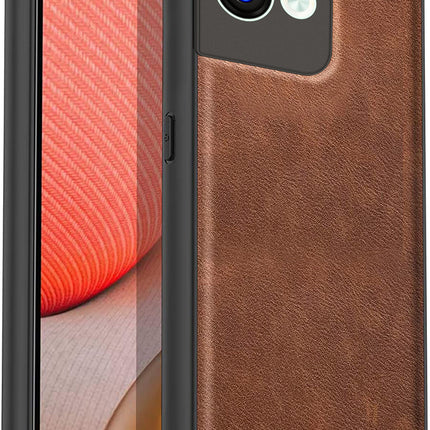 Kapa Tux Back Case for Oppo Reno 8 Pro ,Slim Leather Case with Shockproof Back Cover (Brown)