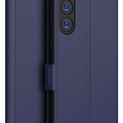 Kapa Noble Slim Magnetic Leather Flip Case Cover for Samsung Galaxy S23 Plus ,Card Holder Stand Leather Flip Wallet Case (Blue) - Mobizang