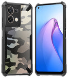 Kapa Bull Camouflage Back Cover for Oppo Reno 8 Pro (5G) , Shockproof Slim Hybrid Case (Black)