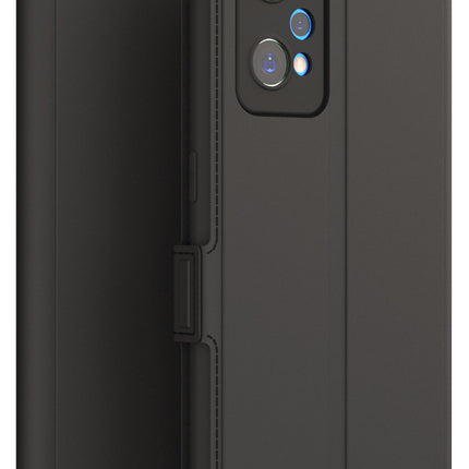 Kapa Noble Slim Magnetic Leather Flip Case Cover for Realme GT NEO 3T , Magnetic and Card Holder Stand Leather Flip Wallet Case (Black)