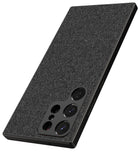 Kapa Soft Full Fabric Hybrid for Samsung Galaxy S23 Ultra Back Cover | Shockproof Hybrid Slim Hard Anti Slip Back Case (Black) - Mobizang