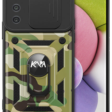 Tank Back Cover for Samsung Galaxy S20 FE , Inbuilt Ring & Slider [Military Grade Protection] Shockproof Lens Protection Case (Green)