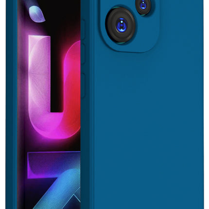 Kapa Matte Protective Lens Flexible Back Cover for Redmi Note 13 PRO PLUS | Slim Silicone with Soft Lining Shockproof Full Body Bumper Case (Blue)