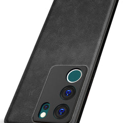 Kapa Tux Leather Back Cover for Vivo V29 (5G) / Vivo V29 Pro (5G) | Slim Shockproof Camera Protection Bumper Case (Black) - Mobizang